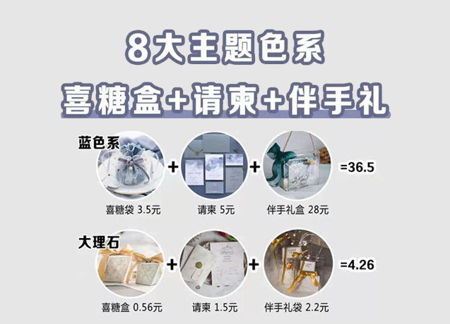  8種喜糖盒請柬伴手禮搭配方案，照著買就行  第1張