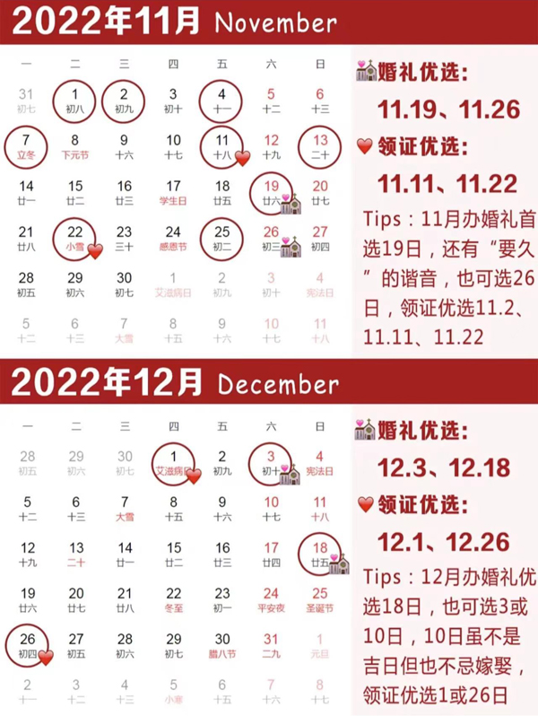 2022年結婚吉日趕緊搶，熱門好日子就6天！  第7張